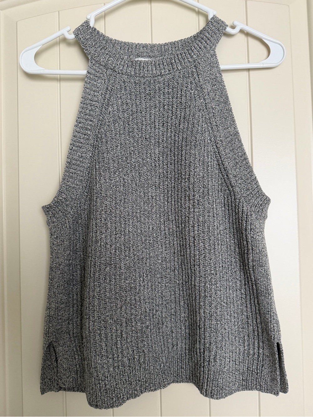 Madewell Gray Knit Halter Sweater Tank